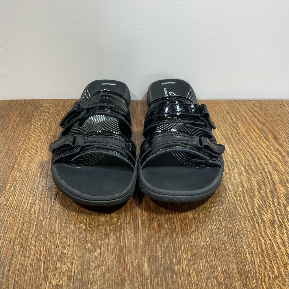 Clarks Cloudsteppers Breeze Piper Slide Sandal Women’s Various Sizes Black - Picture 3 of 11